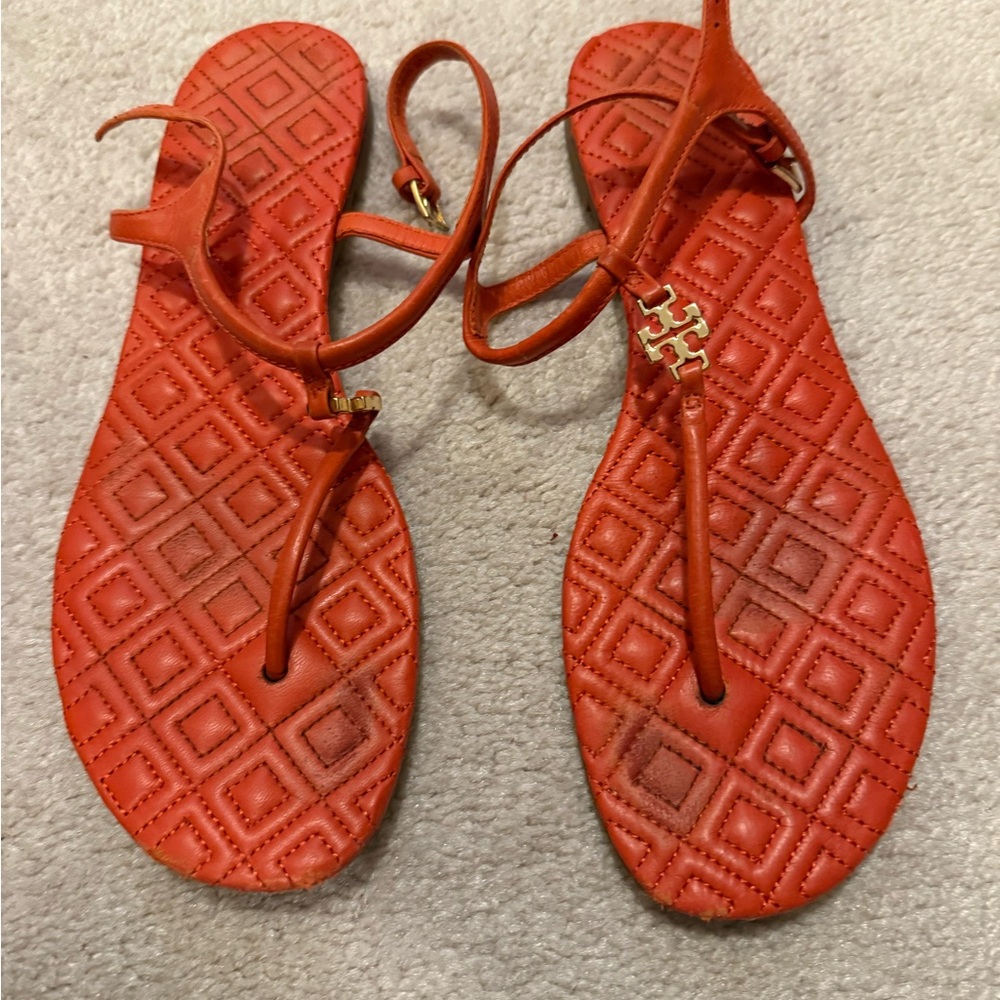 Tory Burch Orange Sandals